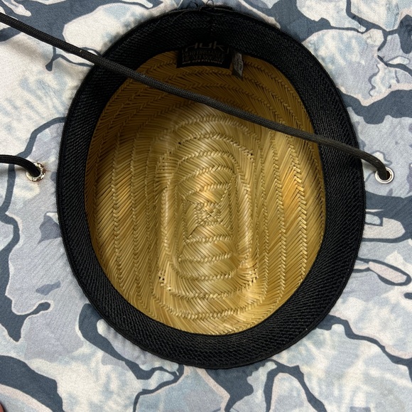 Huk Natural Straw Hat with Black Trim - Picture 7 of 8